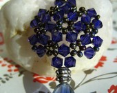 Snowflake Pattern Crystal Choker - Necklace in Tanzanite
